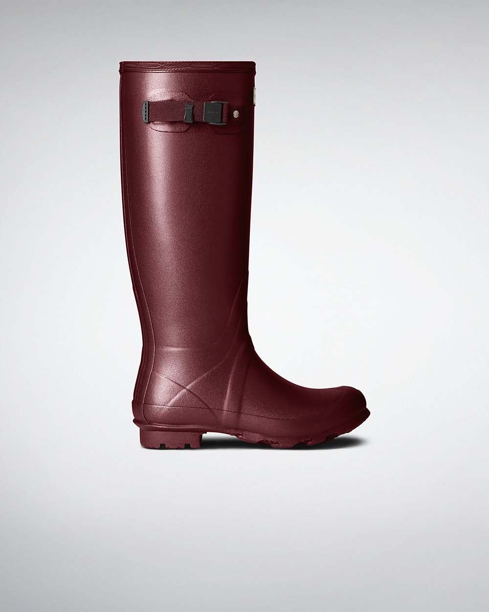 Women Hunter Norris Field Neoprene Lined | Tall Rain Boots Purple Red | NZ-60475-XSTR